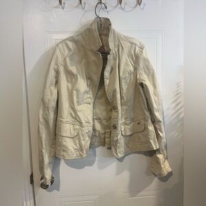 Women’s Cream Casual Button-Front Jacket from point zero